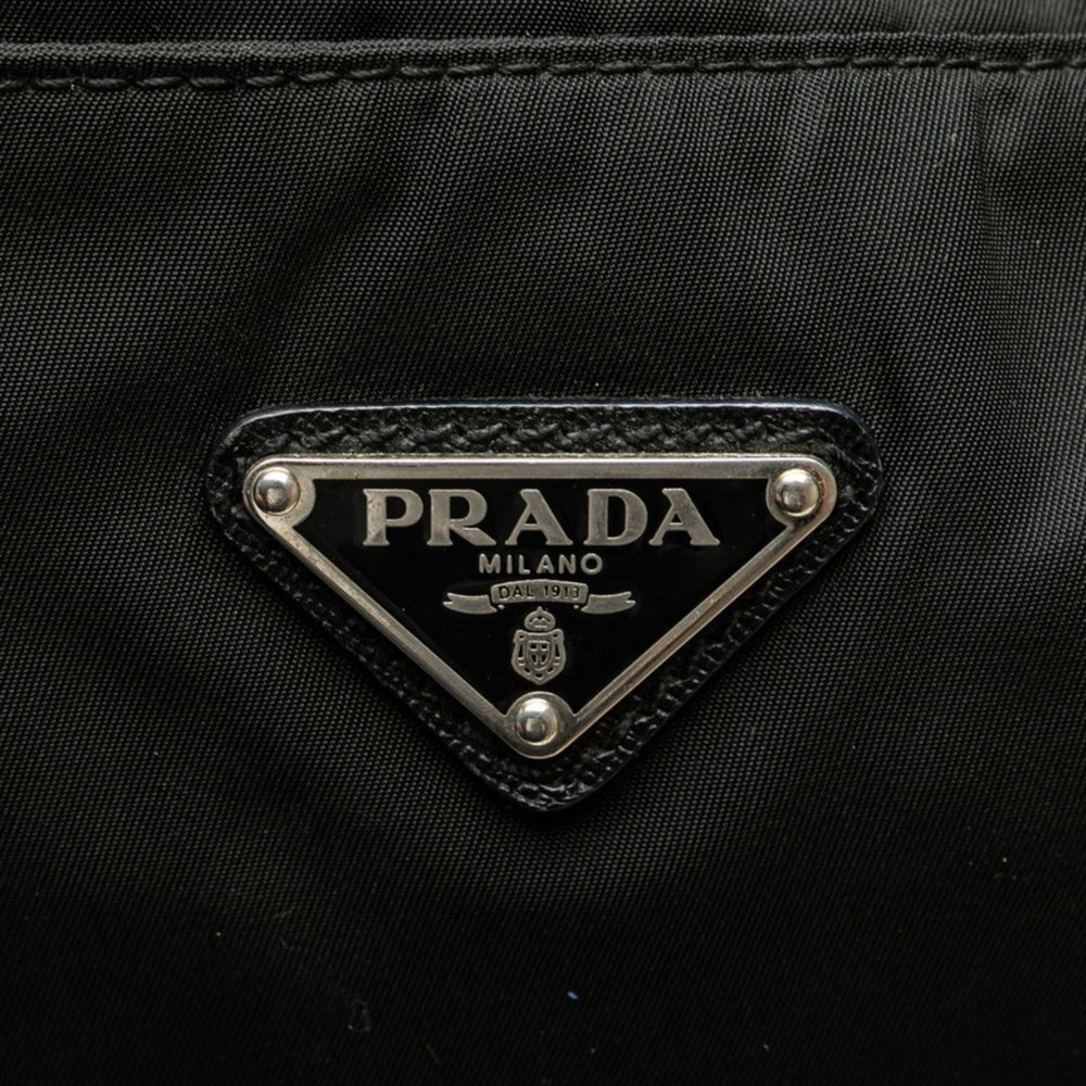 PRADA Black Leather Saffiano Shoulder Bag - Picture 7 of 11